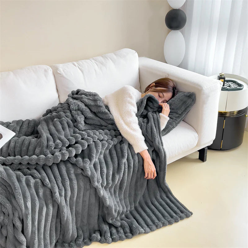 Cozy Ribbed Throw Blanket - Kim’s Signature Beauty & Accessories    