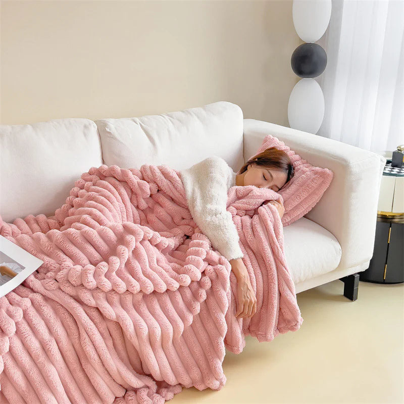Cozy Ribbed Throw Blanket - Kim’s Signature Beauty & Accessories    