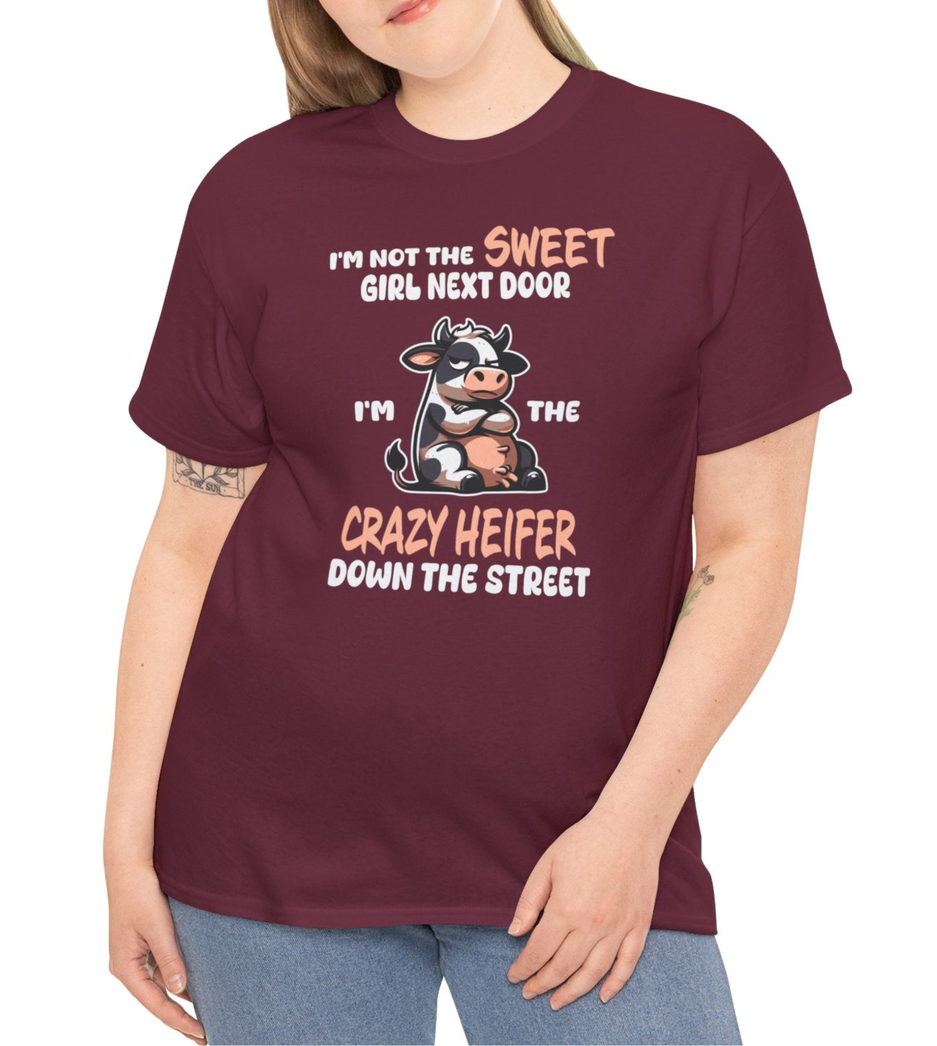 Crazy Heifer down the Street Tee - Kim’s Signature Beauty & Accessories    