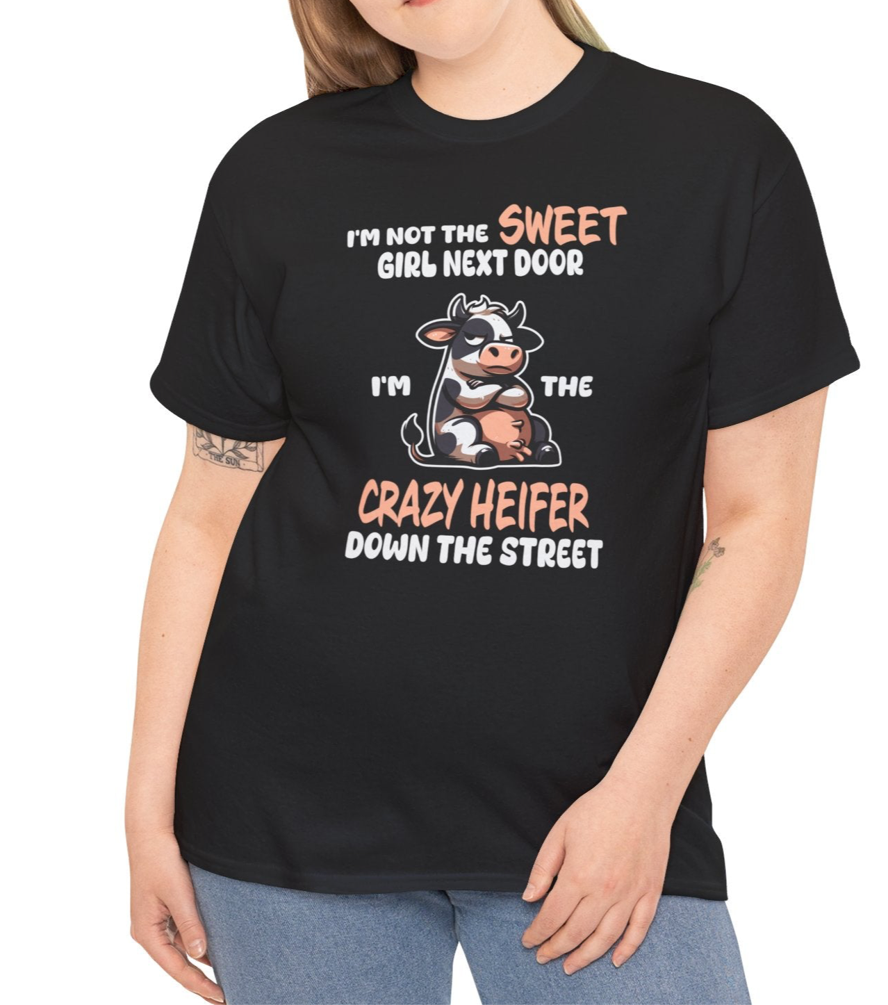 Crazy Heifer down the Street Tee - Kim’s Signature Beauty & Accessories    