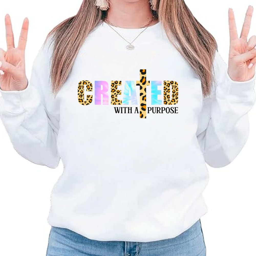 Created with Purpose Sweatshirt - Kim’s Signature Beauty & Accessories    