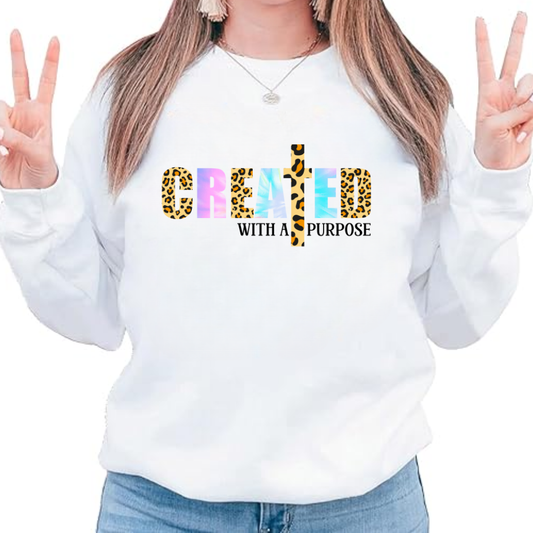 Created with Purpose Sweatshirt - Kim’s Signature Beauty & Accessories    