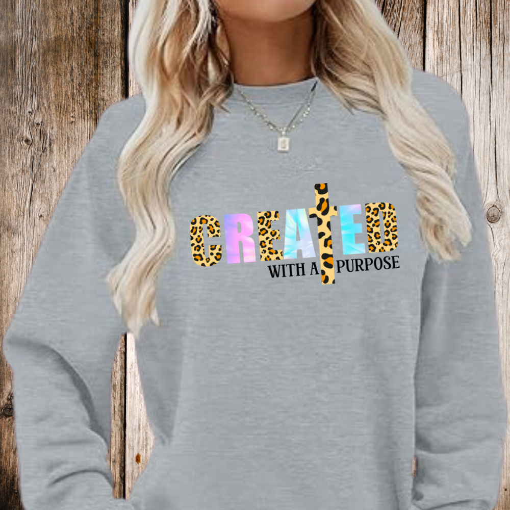 Created with Purpose Sweatshirt - Kim’s Signature Beauty & Accessories    