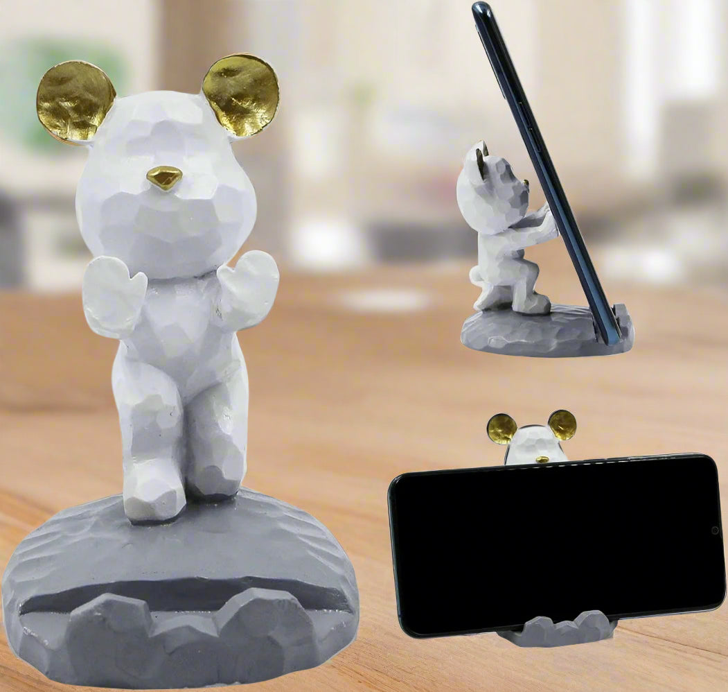 Creative Resin Bear Desktop Phone Holder - Kim’s Signature Beauty & Accessories    