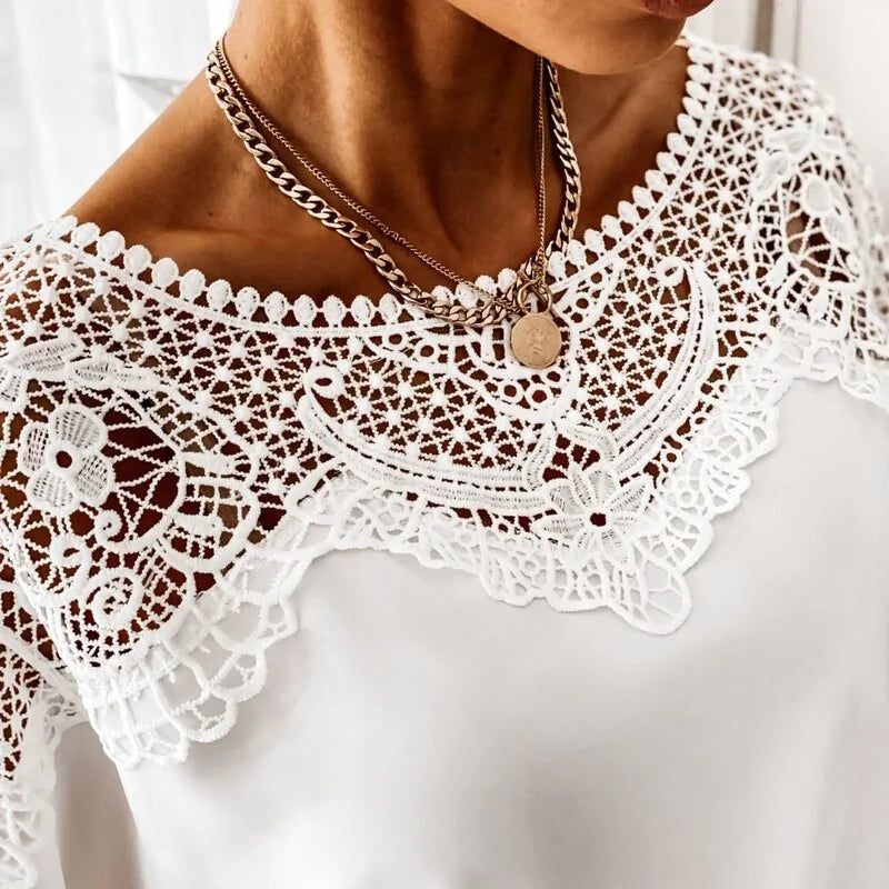Crochet Embroidery Lace Blouses - Kim’s Signature Beauty & Accessories    