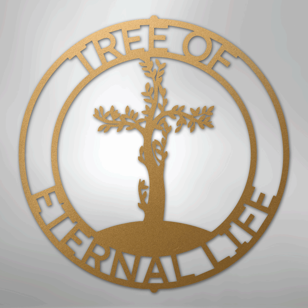 Cross Tree Monogram - Steel Sign - Kim’s Signature Beauty & Accessories