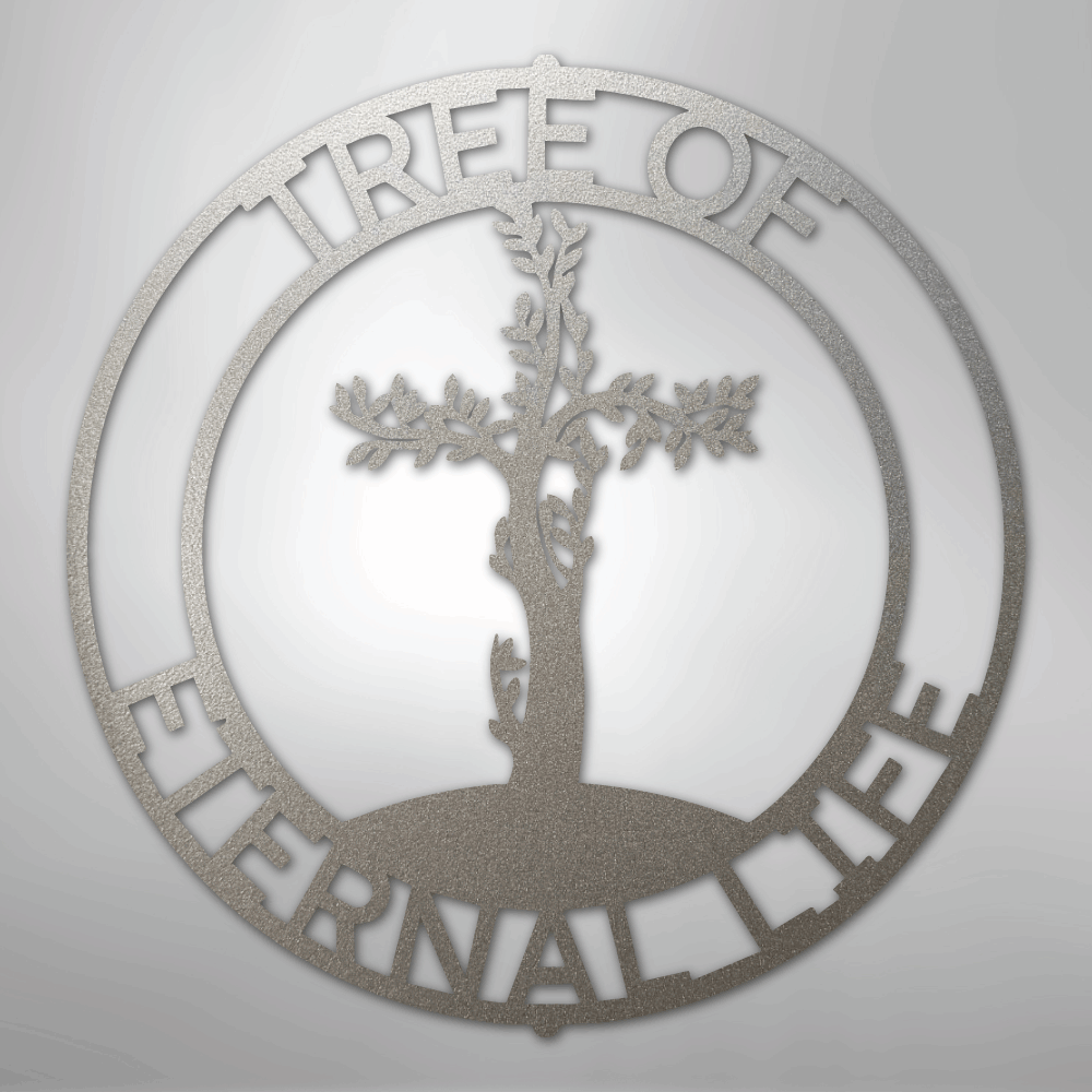Cross Tree Monogram - Steel Sign - Kim’s Signature Beauty & Accessories