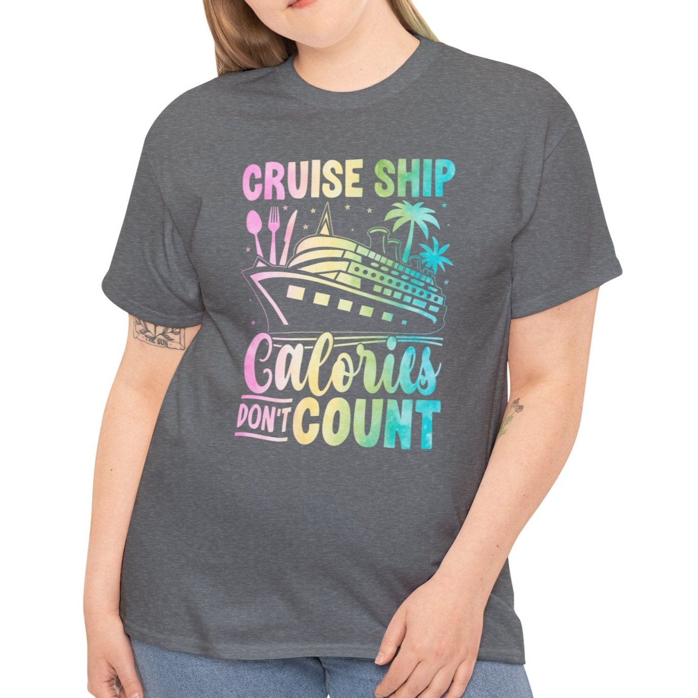 Cruise Ship Calories Don’t Count Tee - Kim’s Signature Beauty & Accessories    
