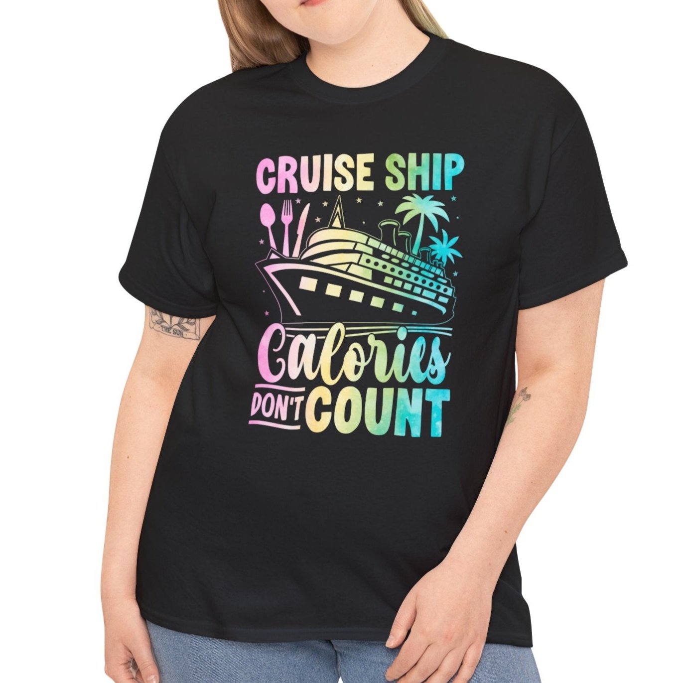Cruise Ship Calories Don’t Count Tee - Kim’s Signature Beauty & Accessories    