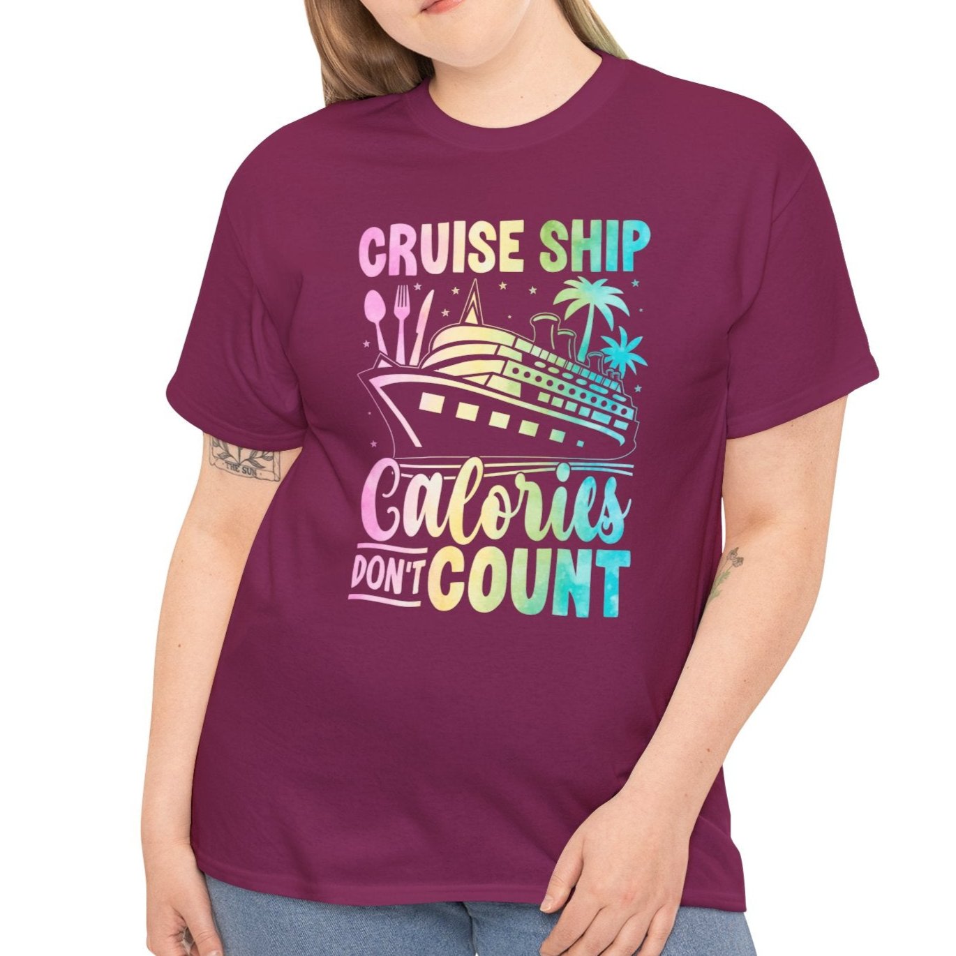 Cruise Ship Calories Don’t Count Tee - Kim’s Signature Beauty & Accessories    