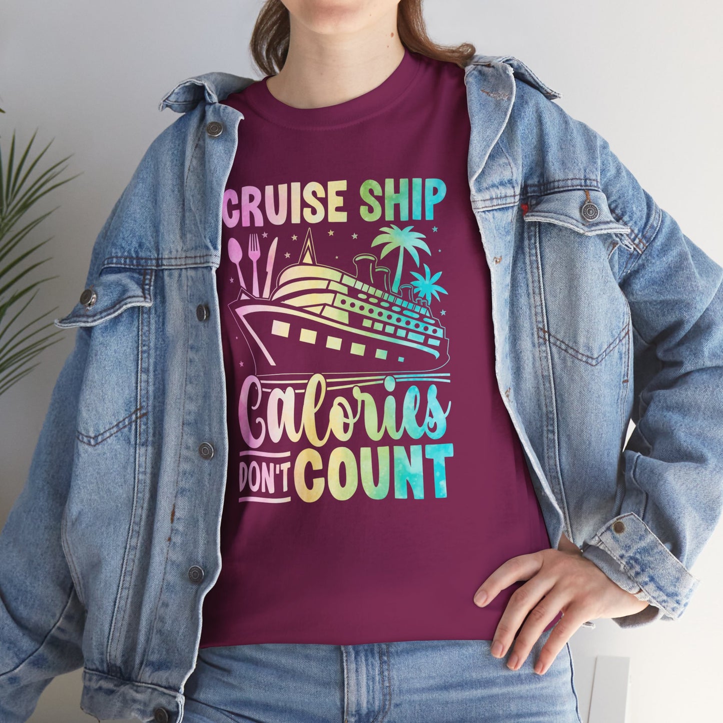Cruise Ship Calories Don’t Count Tee - Kim’s Signature Beauty & Accessories    