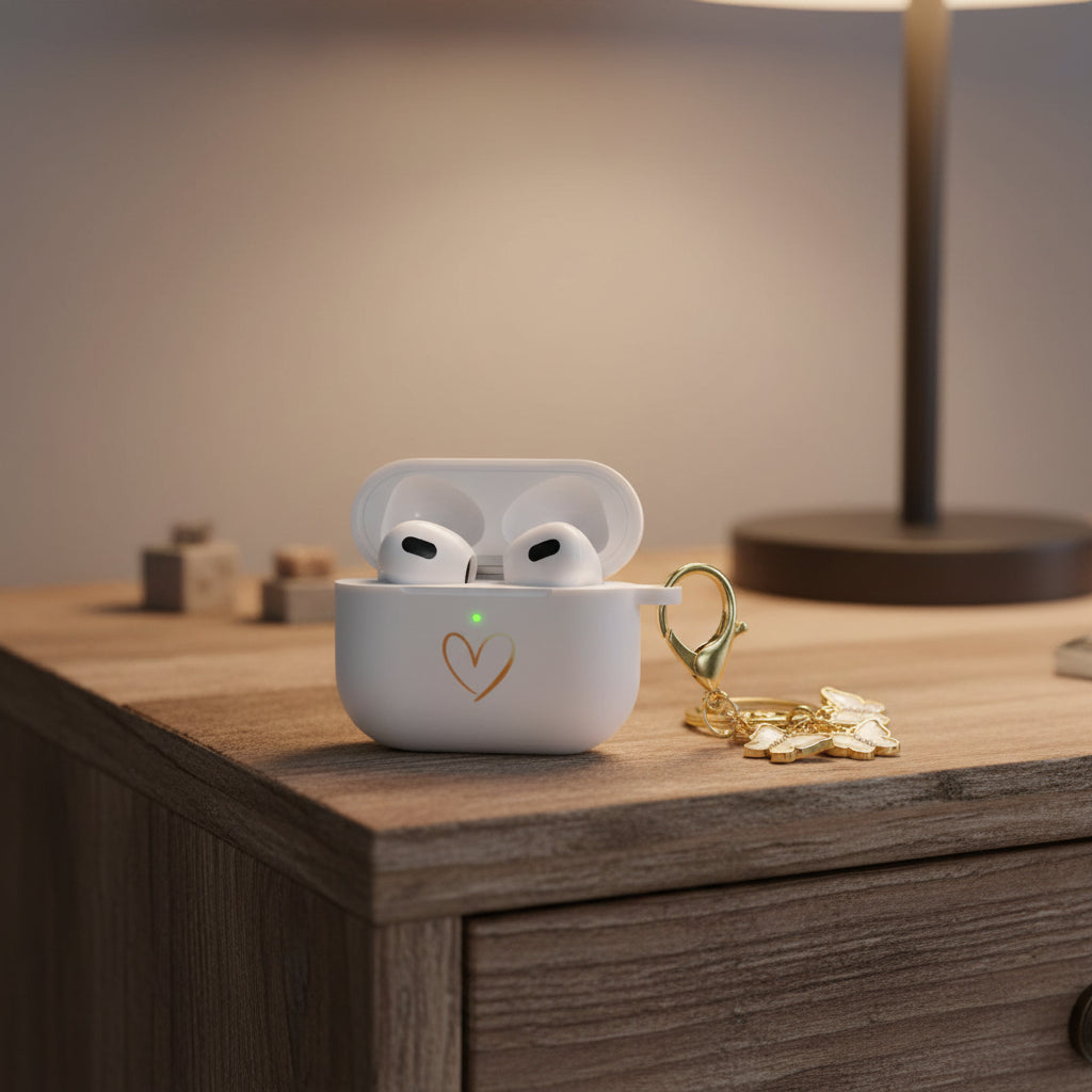 Cute AirPods 3 Silicone Case with Butterfly Keychain - Kim’s Signature Beauty & Accessories