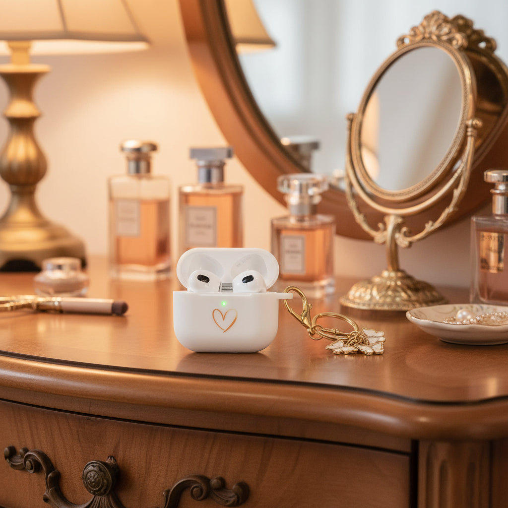Cute AirPods 3 Silicone Case with Butterfly Keychain - Kim’s Signature Beauty & Accessories