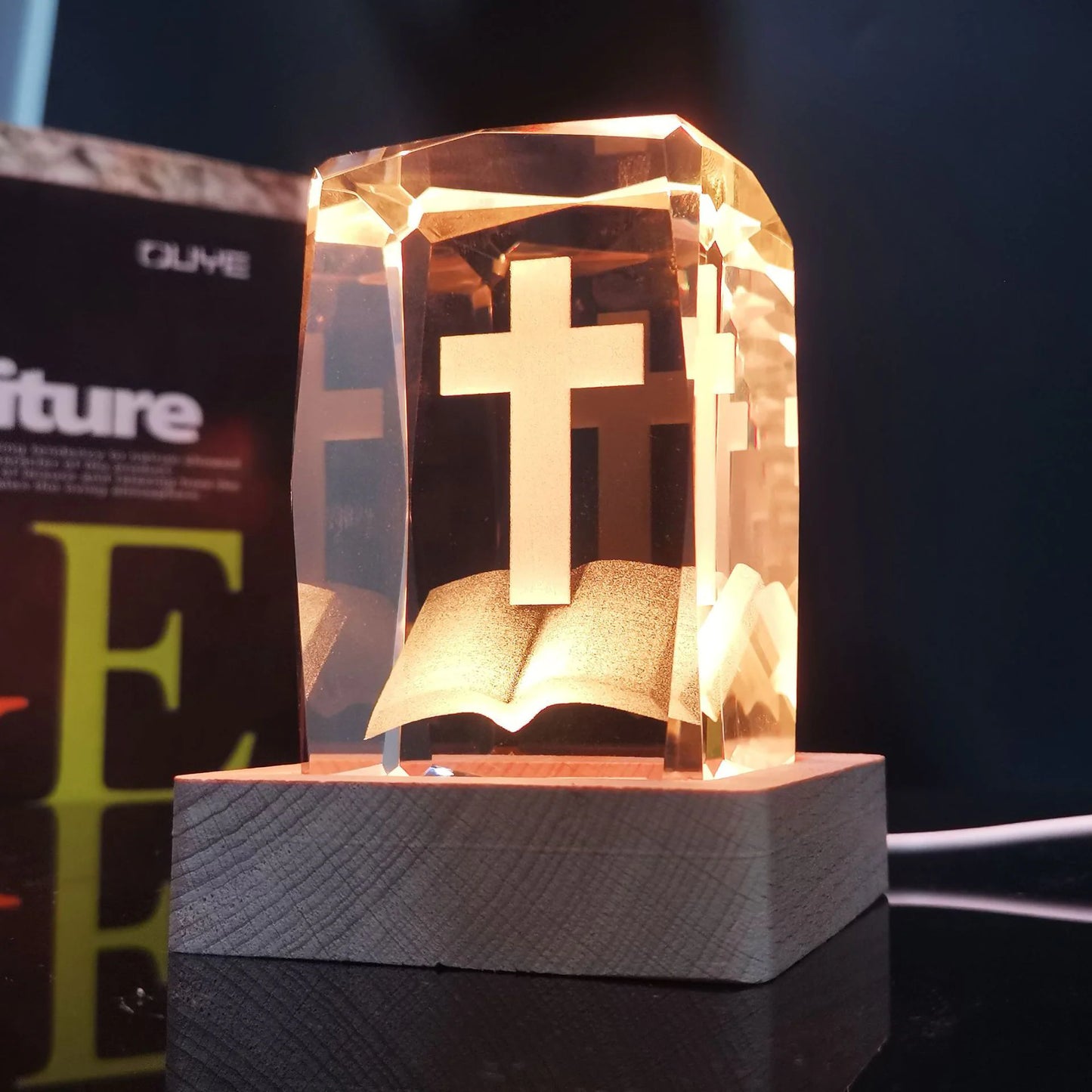 Luminous Cross Crystal - Kim’s Signature Beauty & Accessories    (Store description)