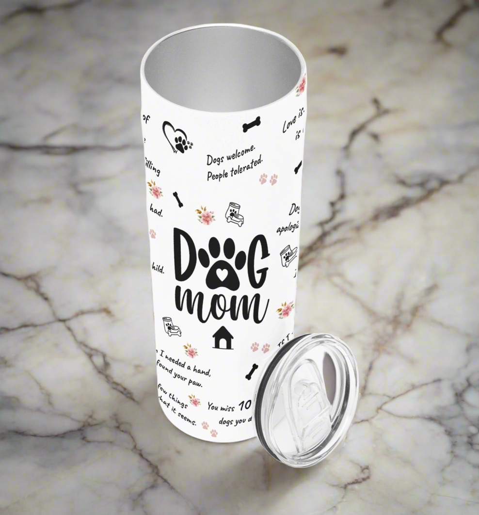Dogs Welcome, People Tolerated Skinny Tumbler - Kim’s Signature Beauty & Accessories    (Store description)