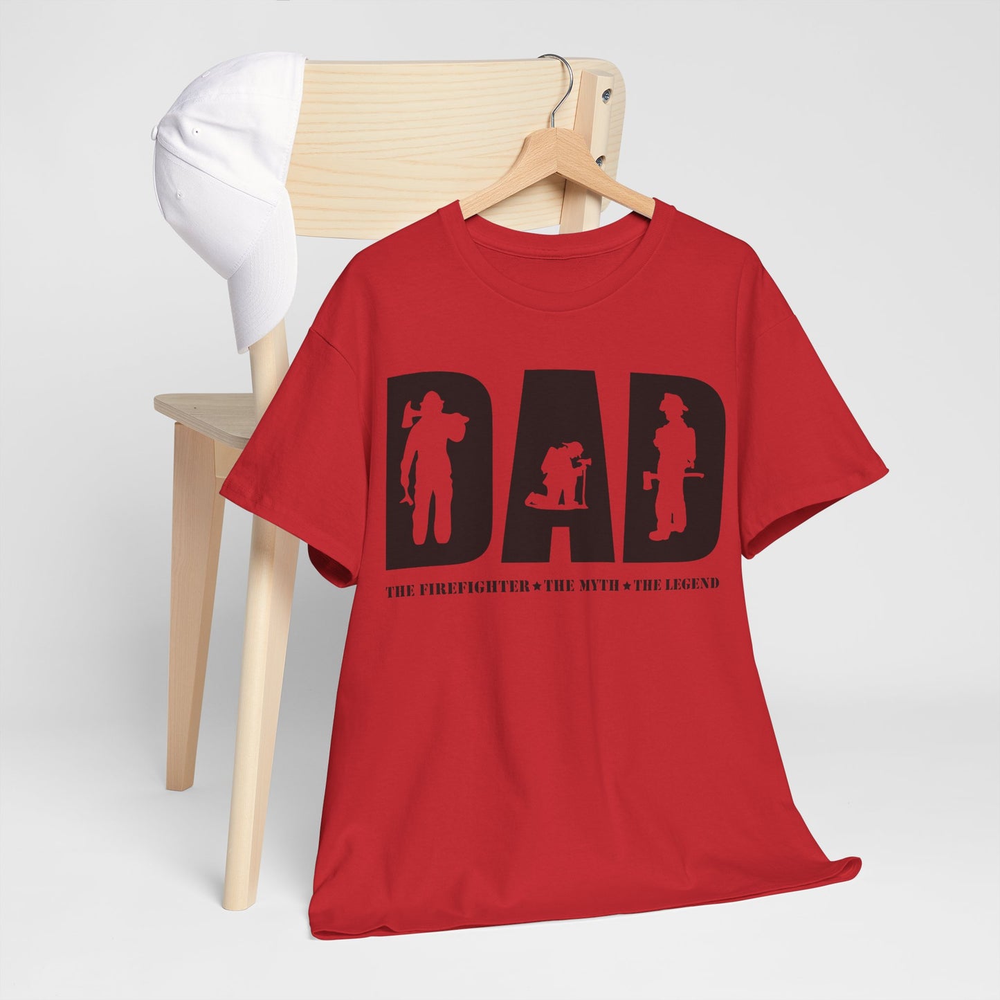 Dad, Firefighter, Myth, Legend |  Cotton Tee - Kim’s Signature Beauty & Accessories    