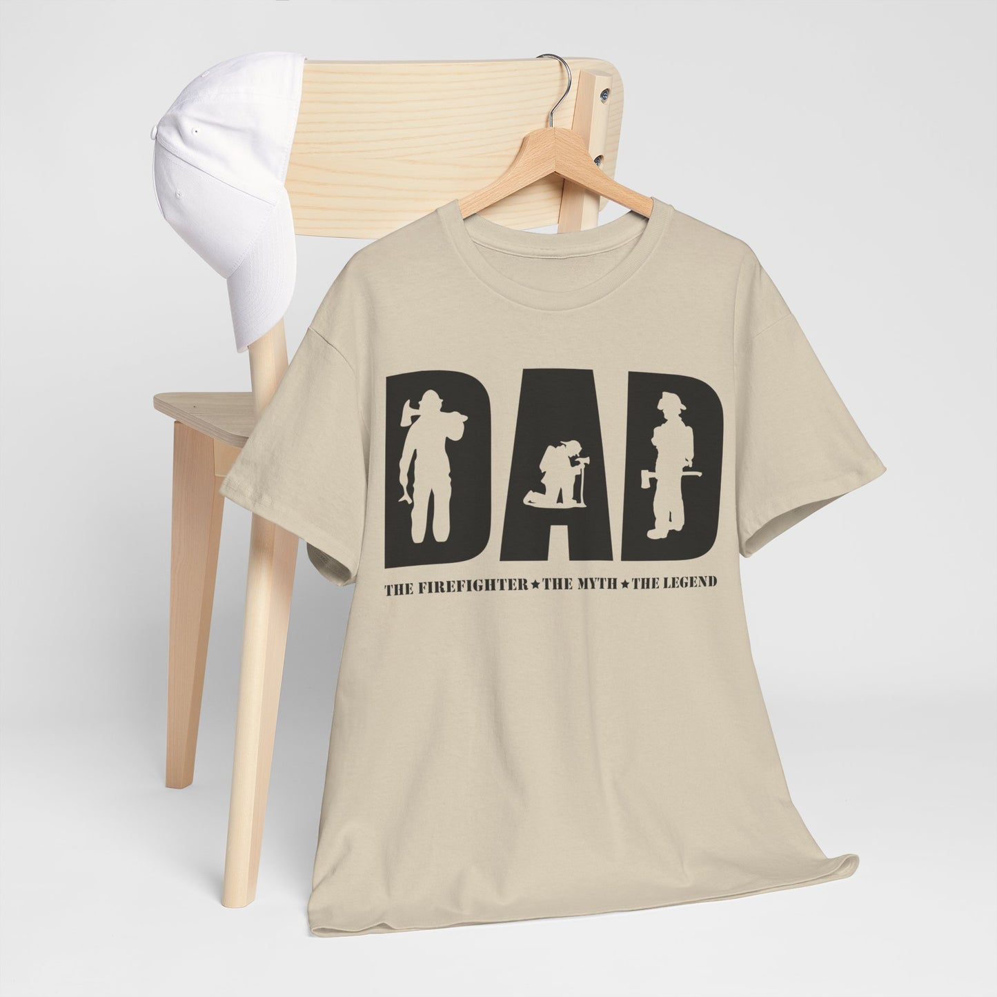 Dad, Firefighter, Myth, Legend |  Cotton Tee - Kim’s Signature Beauty & Accessories    