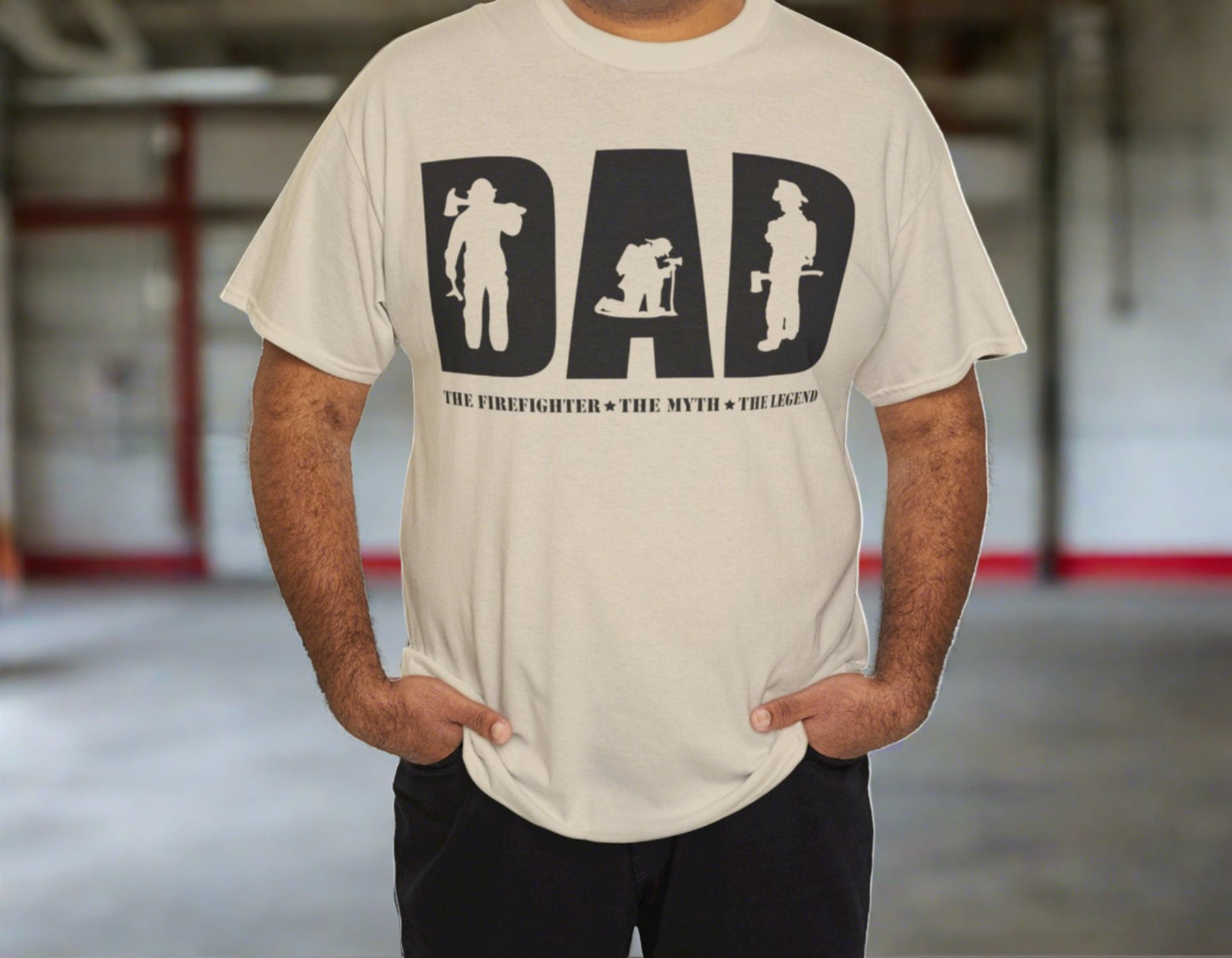 Dad, Firefighter, Myth, Legend |  Cotton Tee - Kim’s Signature Beauty & Accessories    