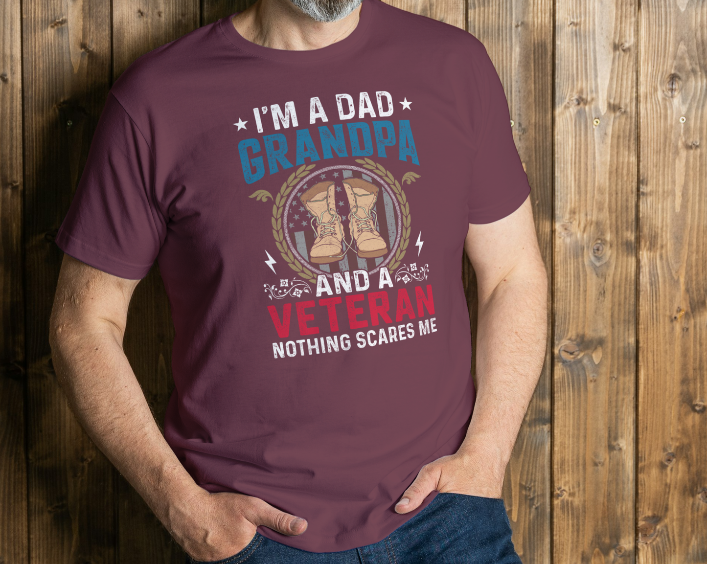 Dad, Grandpa, Veteran Cotton Tee - Kim’s Signature Beauty & Accessories    