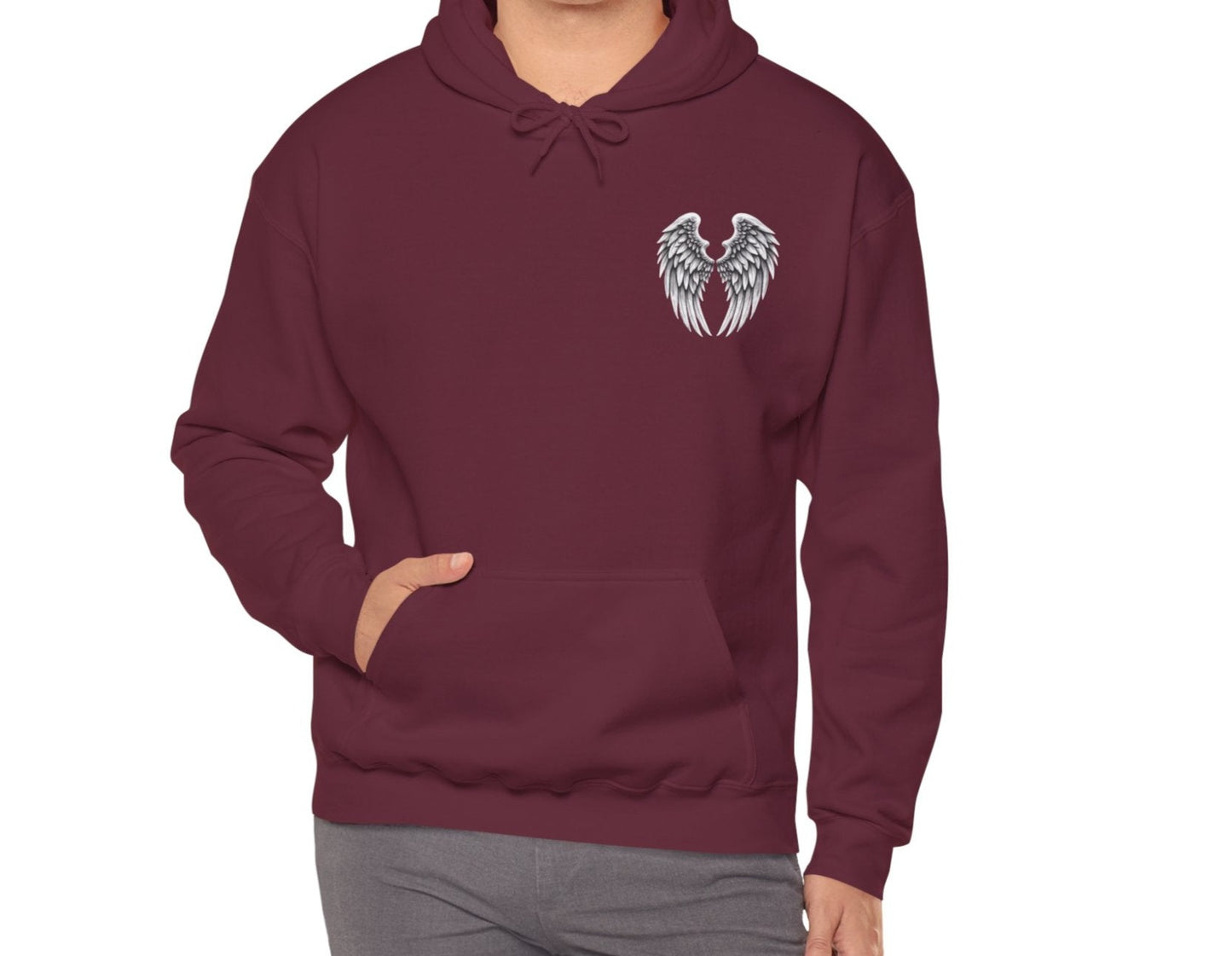 Dad, My Guardian Angel |Front & Back Print Hoodie - Kim’s Signature Beauty & Accessories    