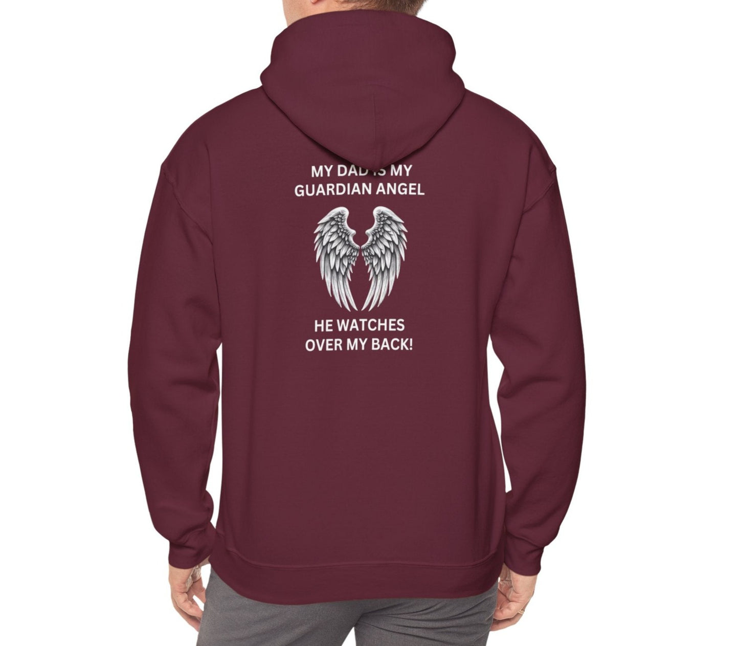 Dad, My Guardian Angel |Front & Back Print Hoodie - Kim’s Signature Beauty & Accessories    
