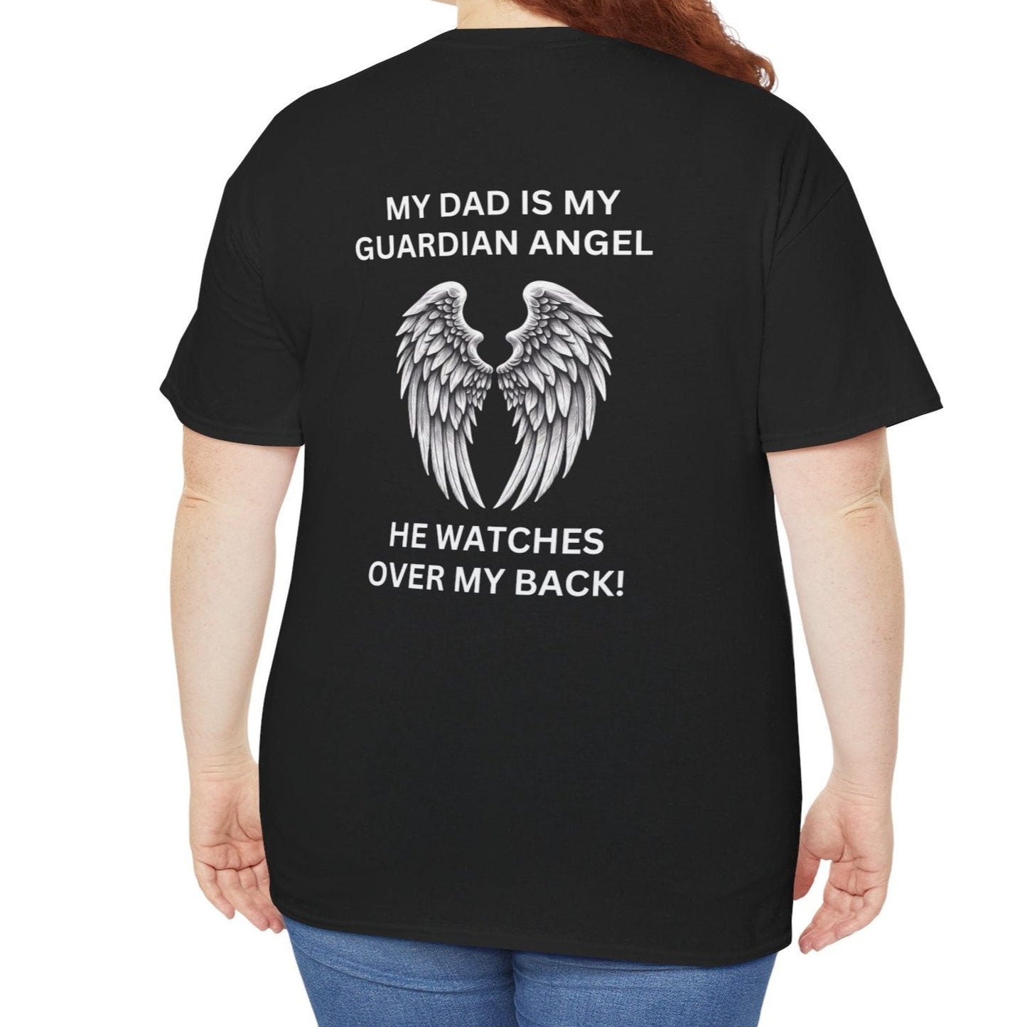 Dad, My Guardian Angel |  Unisex Cotton Tee - Kim’s Signature Beauty & Accessories    