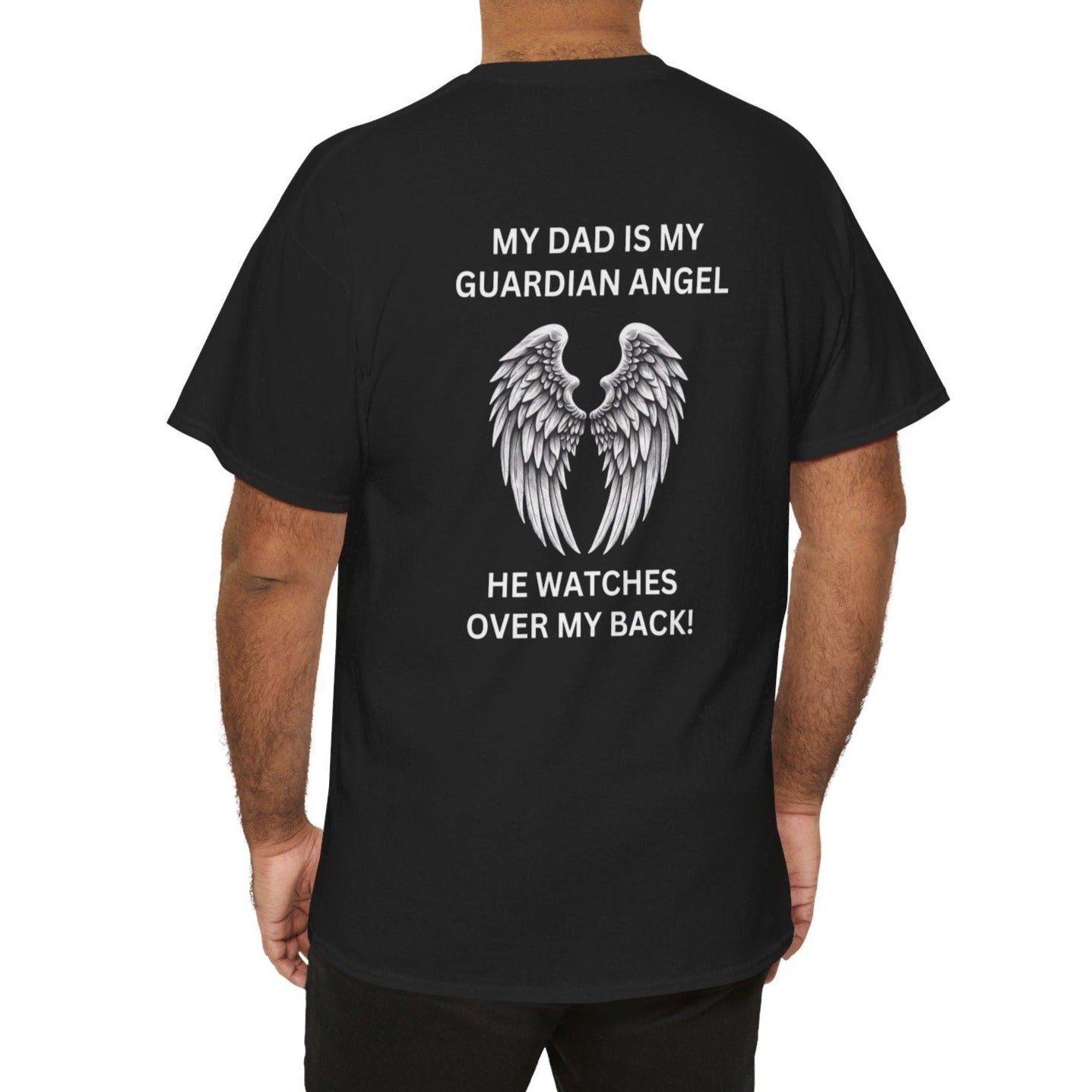 Dad, My Guardian Angel |  Unisex Cotton Tee - Kim’s Signature Beauty & Accessories    