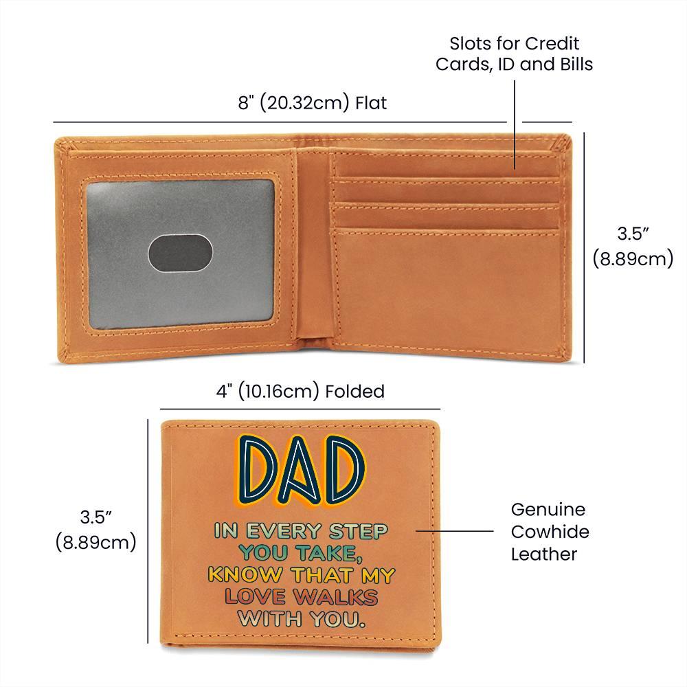 Dad, My Love walks with you! Leather Wallet - Kim’s Signature Beauty & Accessories    