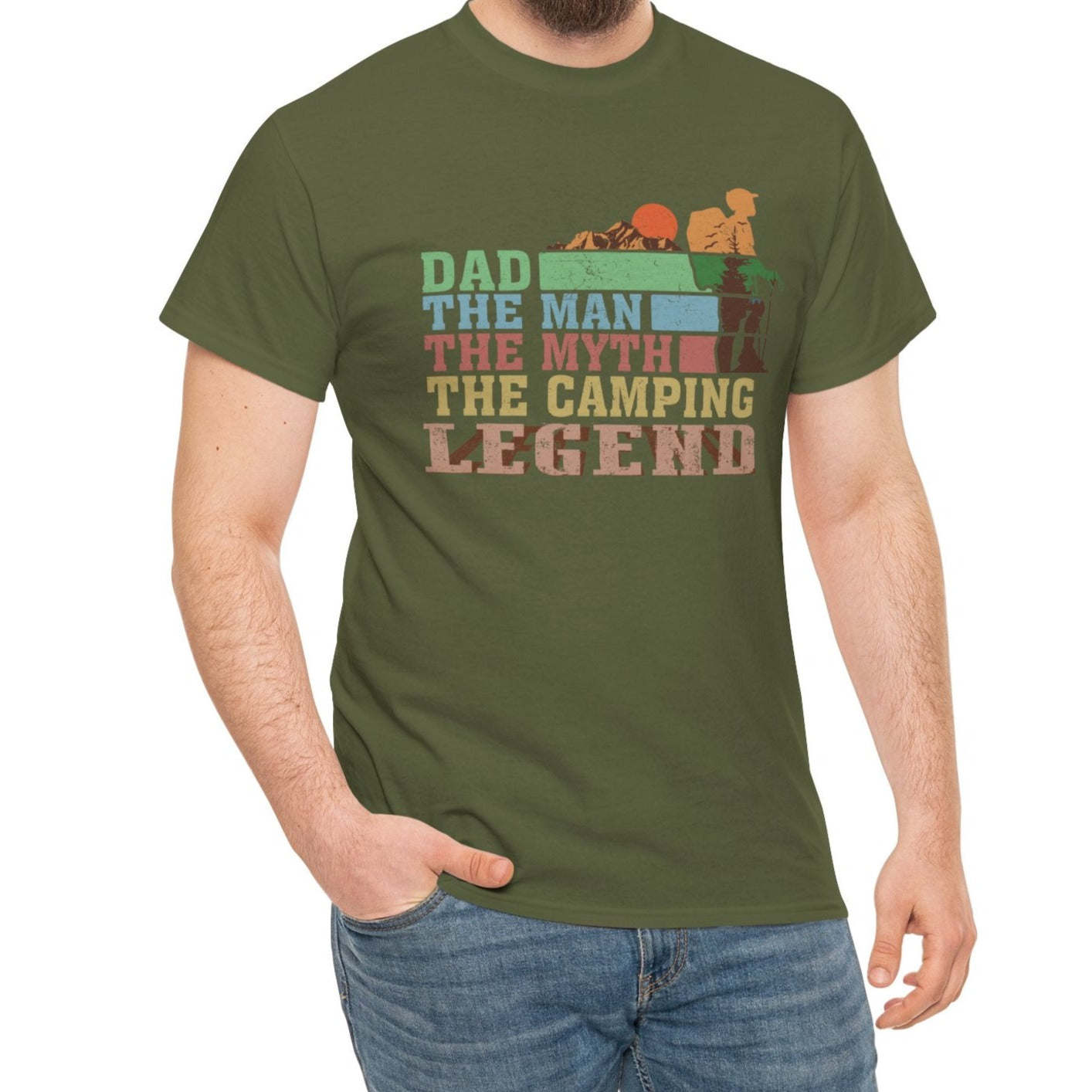 Dad The Camping Legend |  Cotton Tee - Kim’s Signature Beauty & Accessories    