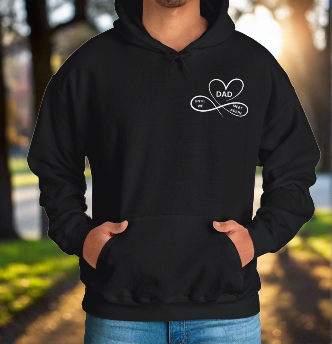 Dad, Watches Over My back Hoodie - Kim’s Signature Beauty & Accessories    