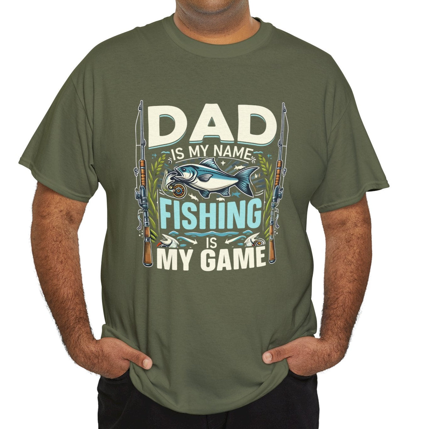 Dad is My Name, Fishing is my Game Tee - Kim’s Signature Beauty & Accessories    