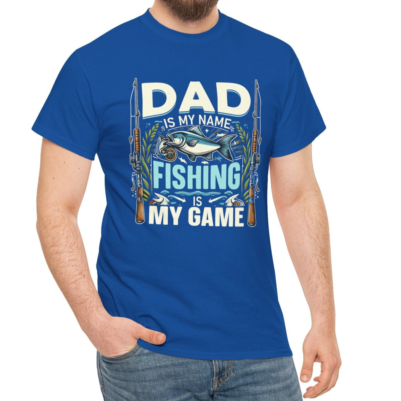 Dad is My Name, Fishing is my Game Tee - Kim’s Signature Beauty & Accessories    