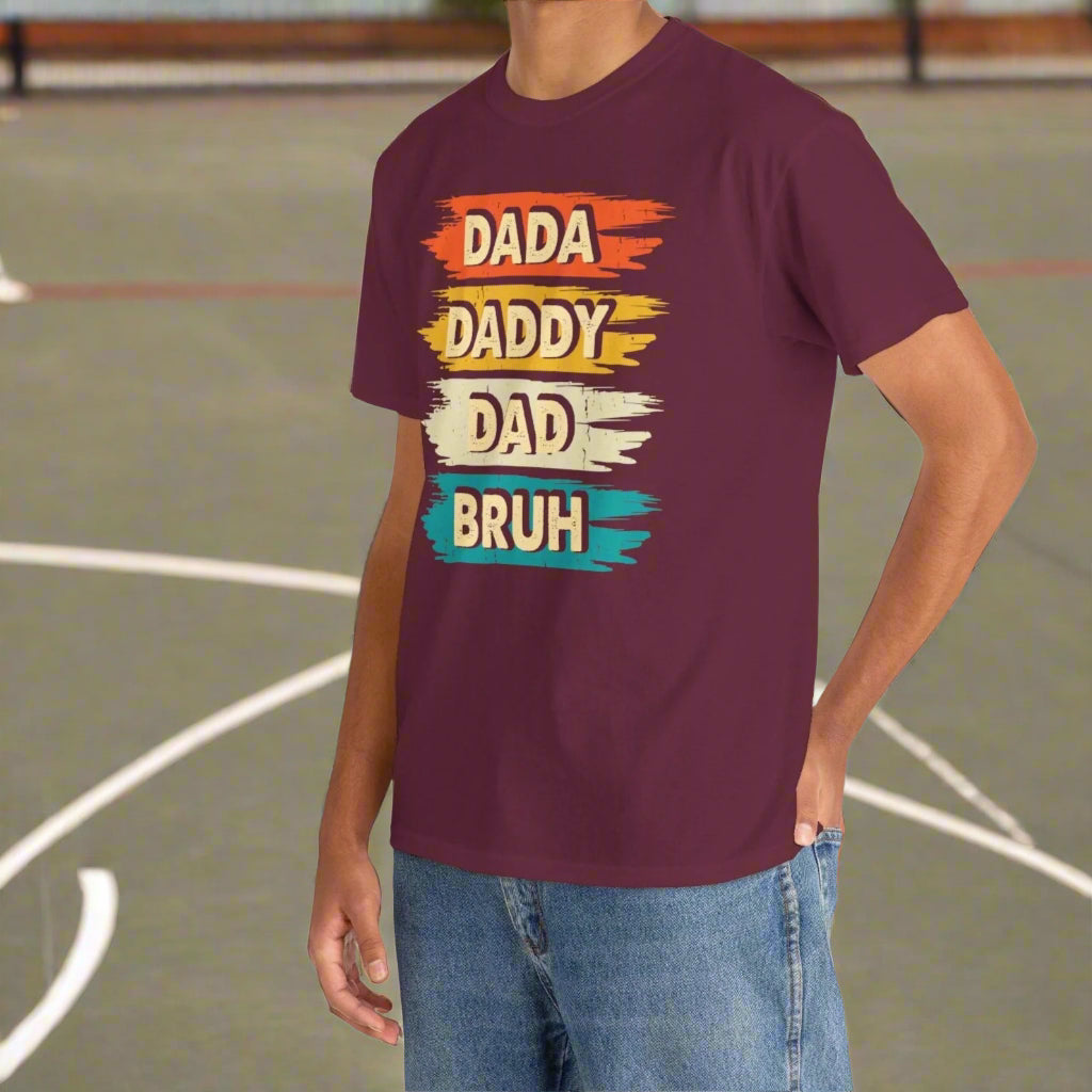 Dada, Daddy, Dad, Bruh Cotton Tee - Kim’s Signature Beauty & Accessories    