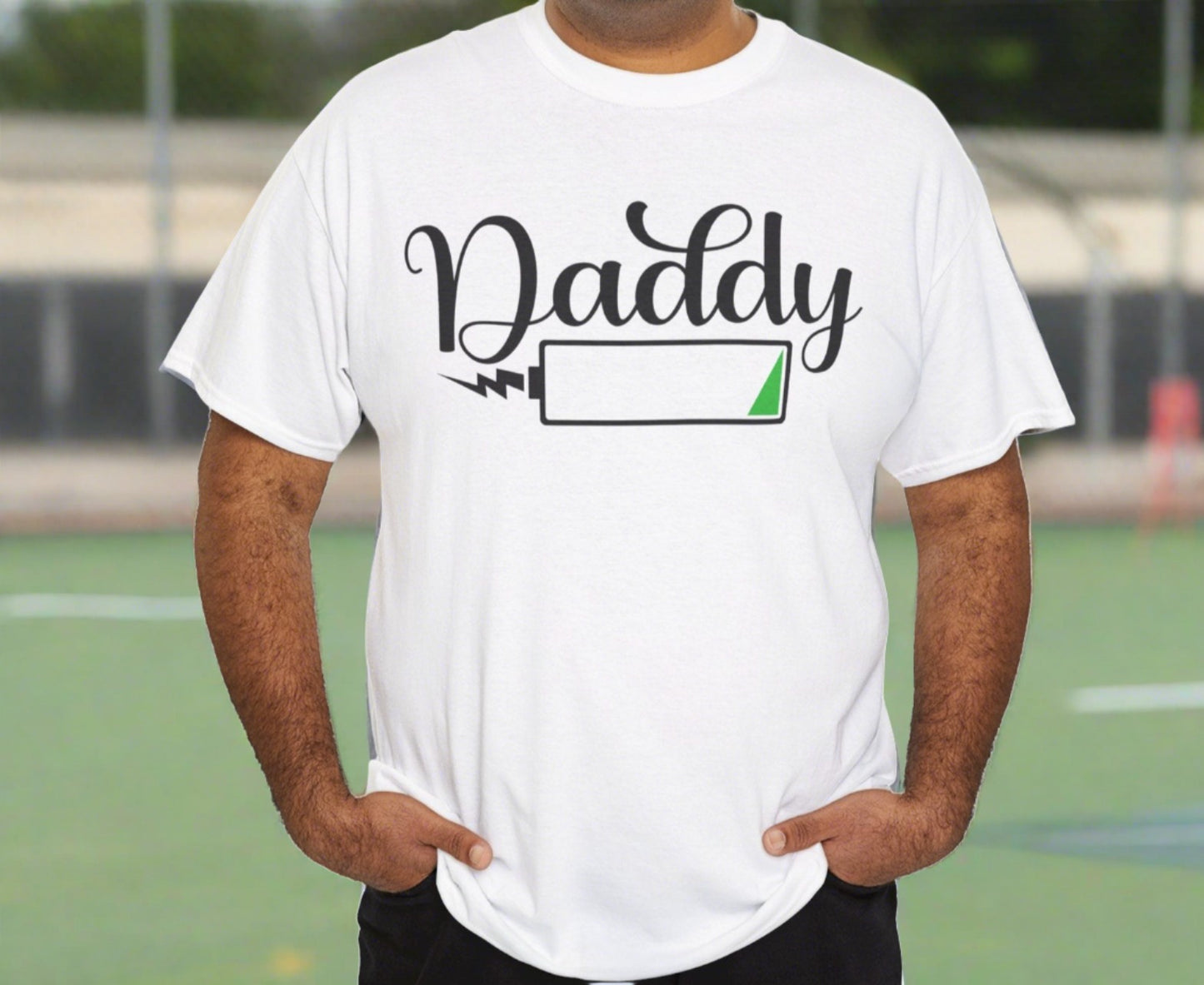 Daddy has a Dead Battery Cotton Tee - Kim’s Signature Beauty & Accessories    