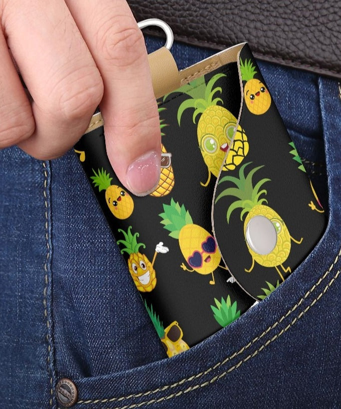 Dancing Pineapples Key Holder Case - Kim’s Signature Beauty & Accessories    