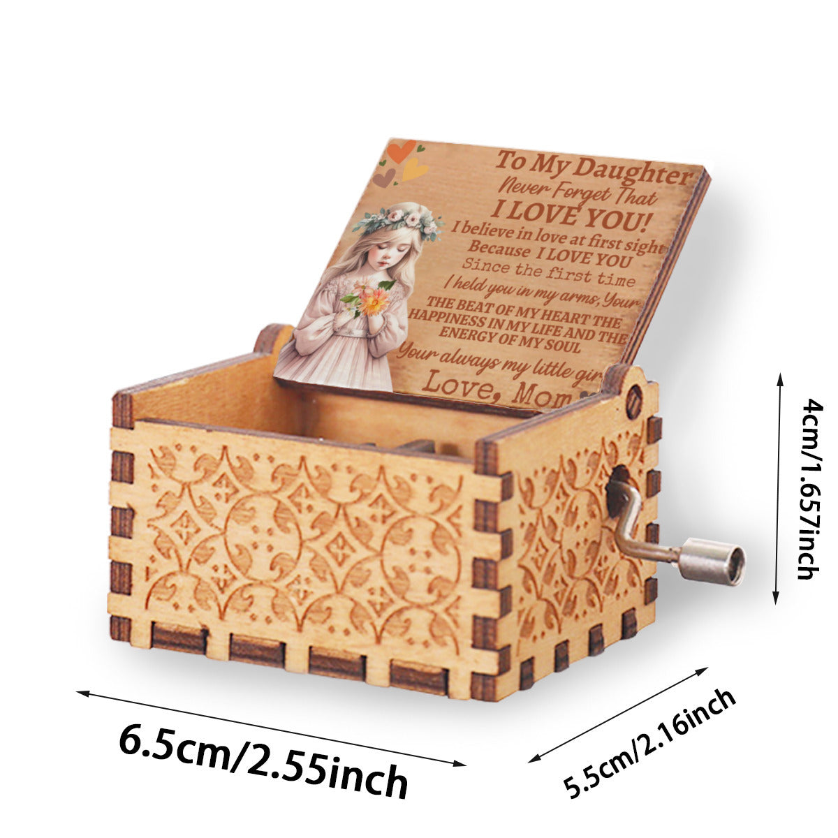 Daughter, Blonde Girl Music Box & Message - Kim’s Signature Beauty & Accessories    