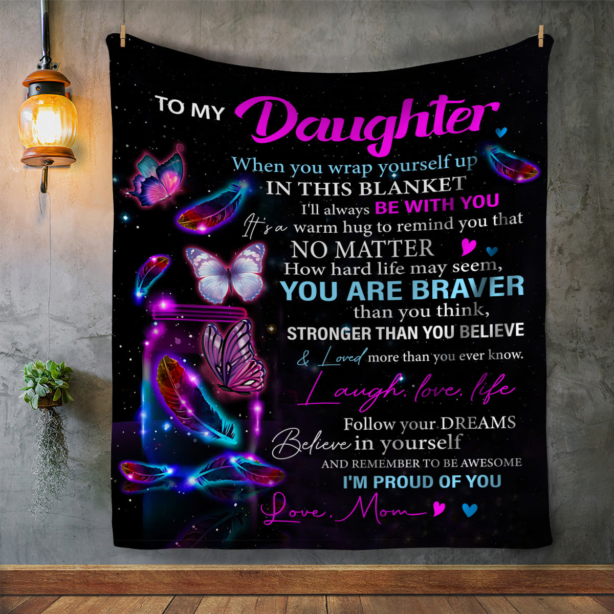 Daughter Butterfly Blanket from Mom - Kim’s Signature Beauty & Accessories    
