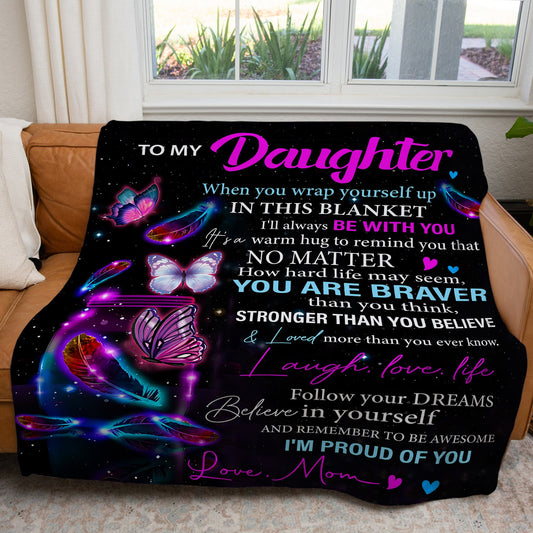 Daughter Butterfly Blanket from Mom - Kim’s Signature Beauty & Accessories