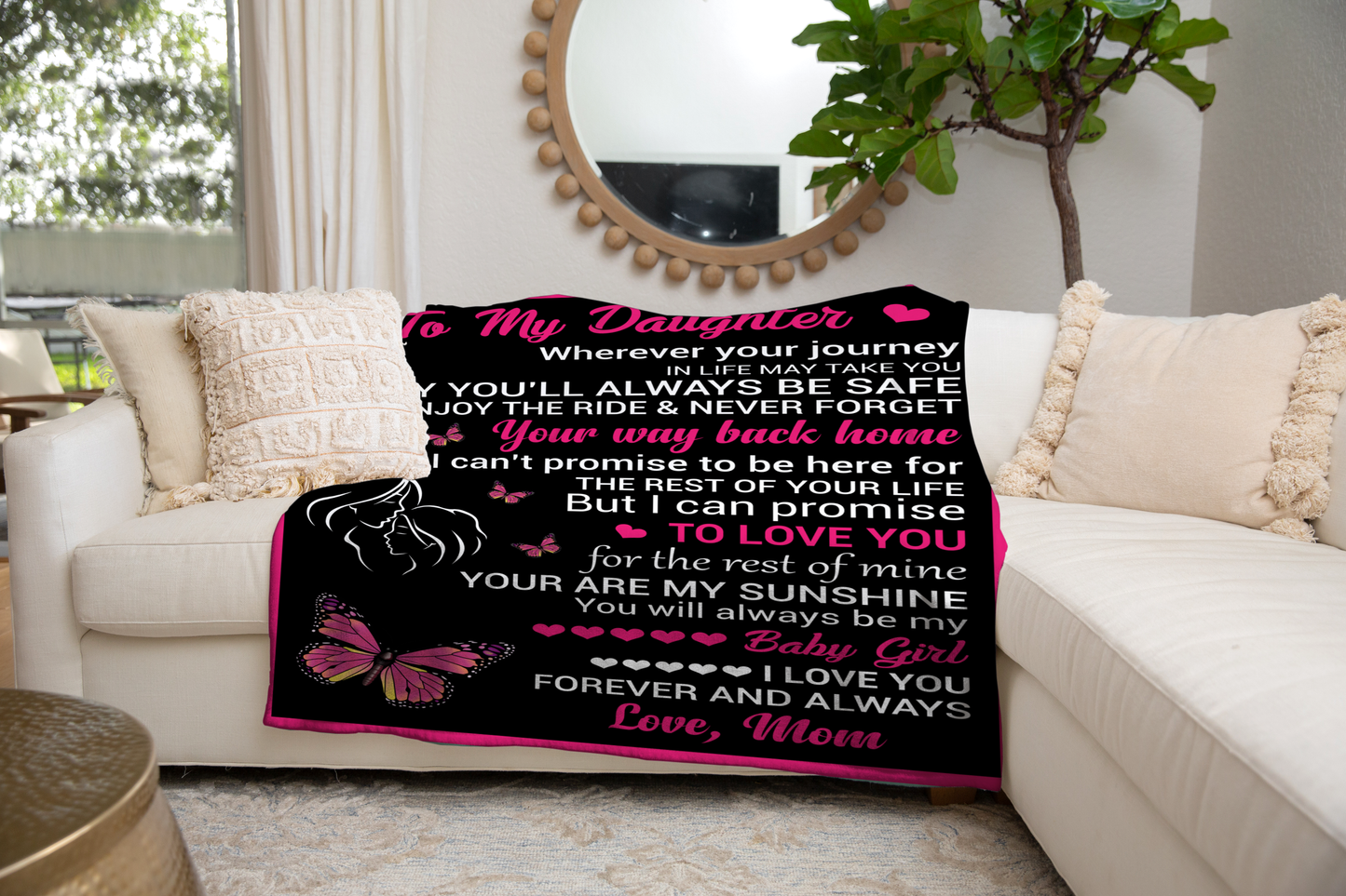 Daughter - Love Mom Blanket (50X60) - Kim’s Signature Beauty & Accessories    