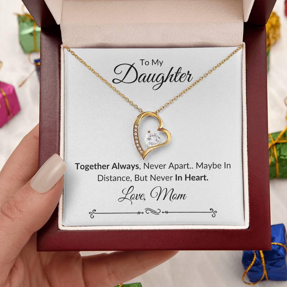 Daughter Together Always Necklace & Heartfelt Message - Kim’s Signature Beauty & Accessories    