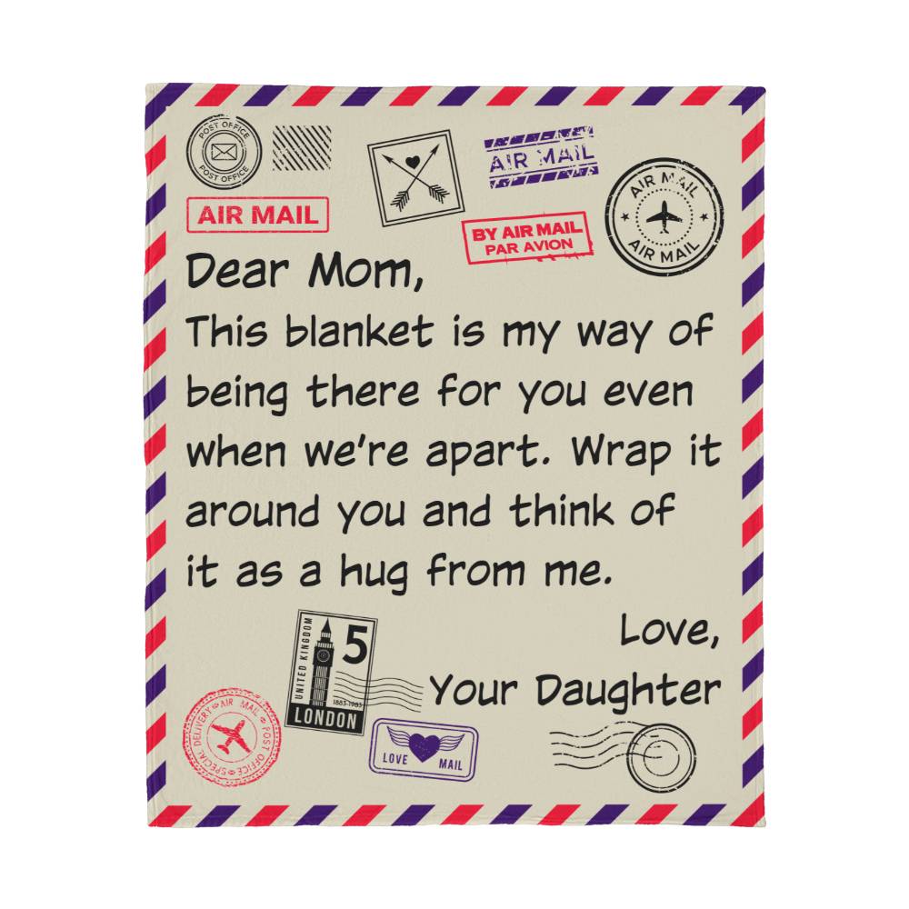 Dear Mom Postal Blanket (50X60) - Kim’s Signature Beauty & Accessories    