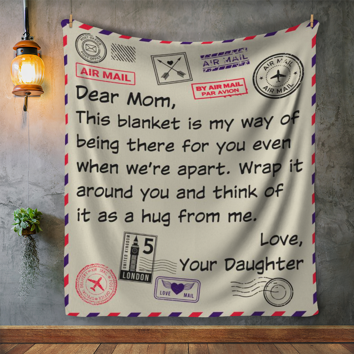 Dear Mom Postal Blanket (50X60) - Kim’s Signature Beauty & Accessories    