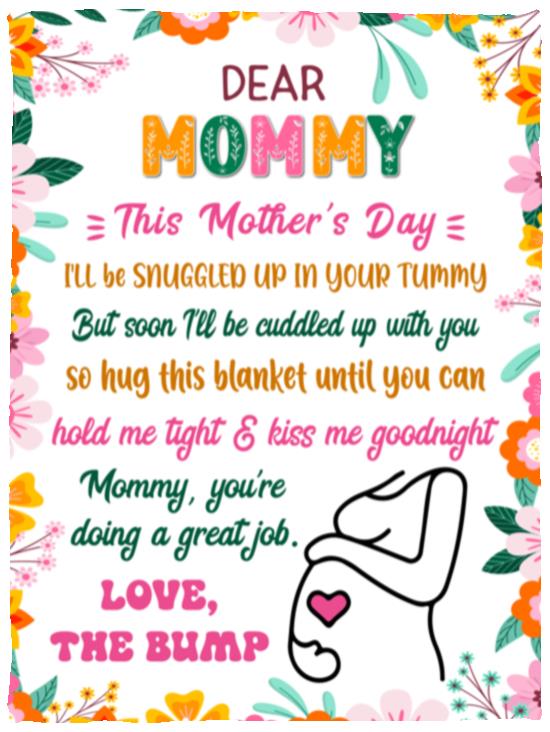 Dear Mommy, Love the Bump Blanket - Kim’s Signature Beauty & Accessories    
