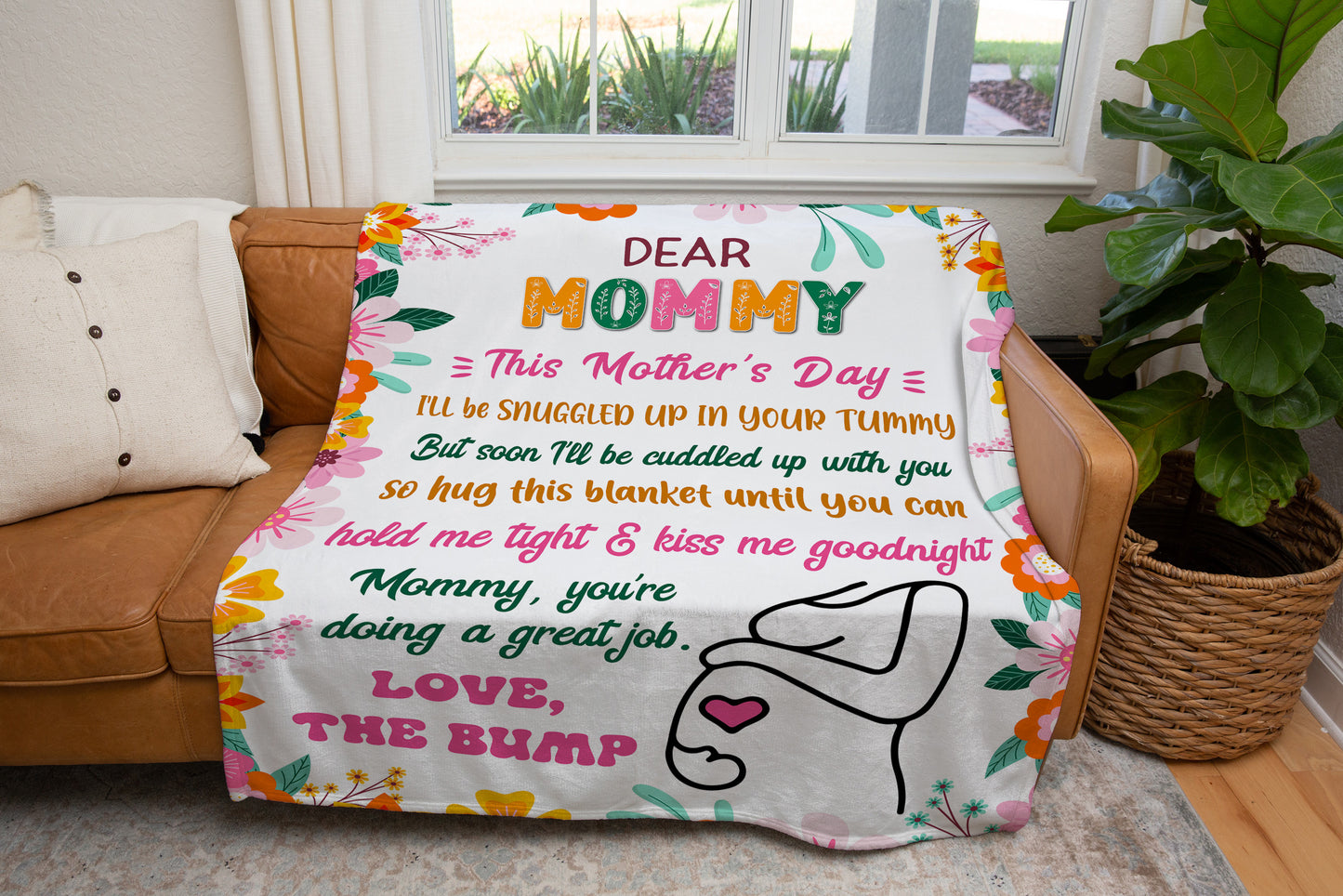 Dear Mommy, Love the Bump Blanket - Kim’s Signature Beauty & Accessories    