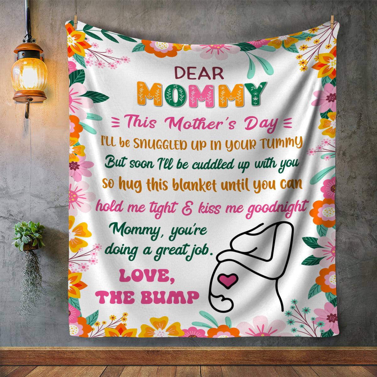 Dear Mommy, Love the Bump Blanket - Kim’s Signature Beauty & Accessories    