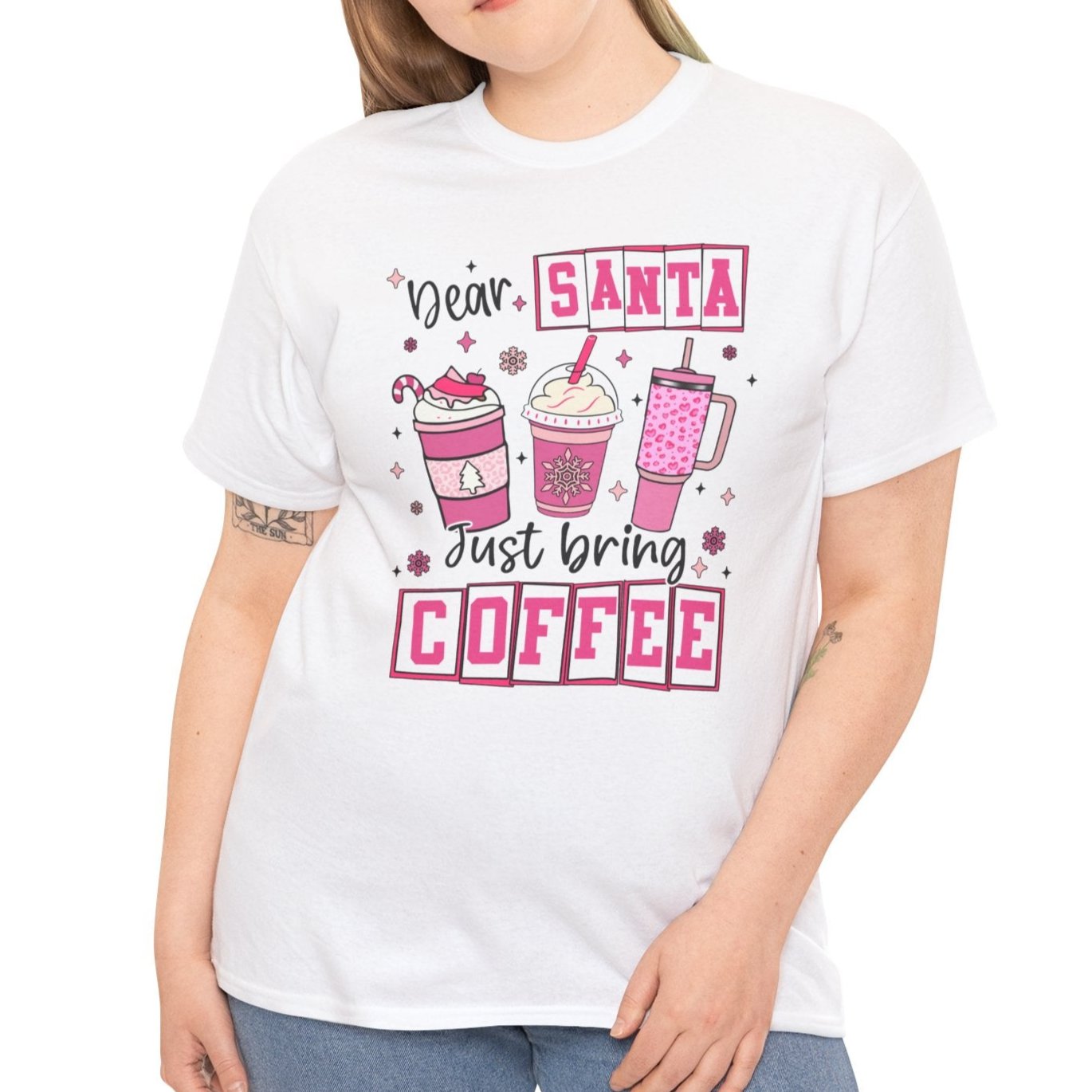 Dear Santa, Just Bring Coffee Tee - Kim’s Signature Beauty & Accessories    