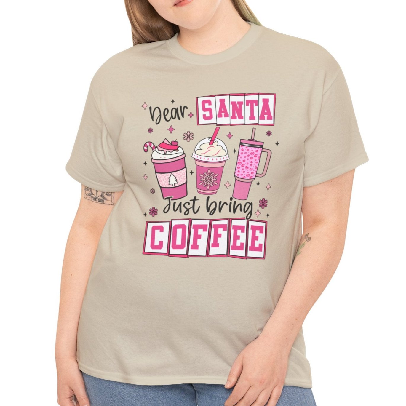 Dear Santa, Just Bring Coffee Tee - Kim’s Signature Beauty & Accessories    