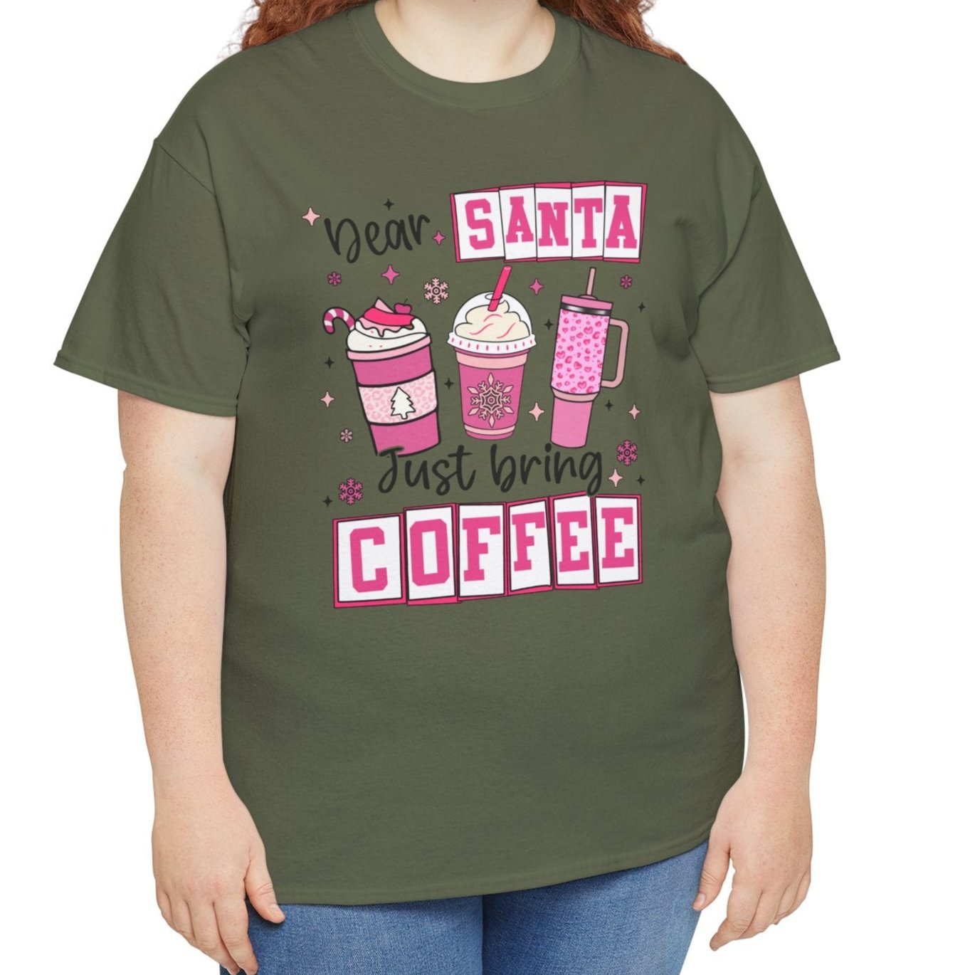 Dear Santa, Just Bring Coffee Tee - Kim’s Signature Beauty & Accessories    