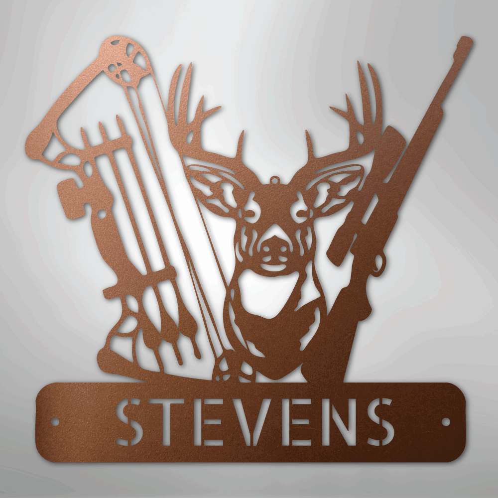 Deer Hunter Monogram - Steel Sign - Kim’s Signature Beauty & Accessories