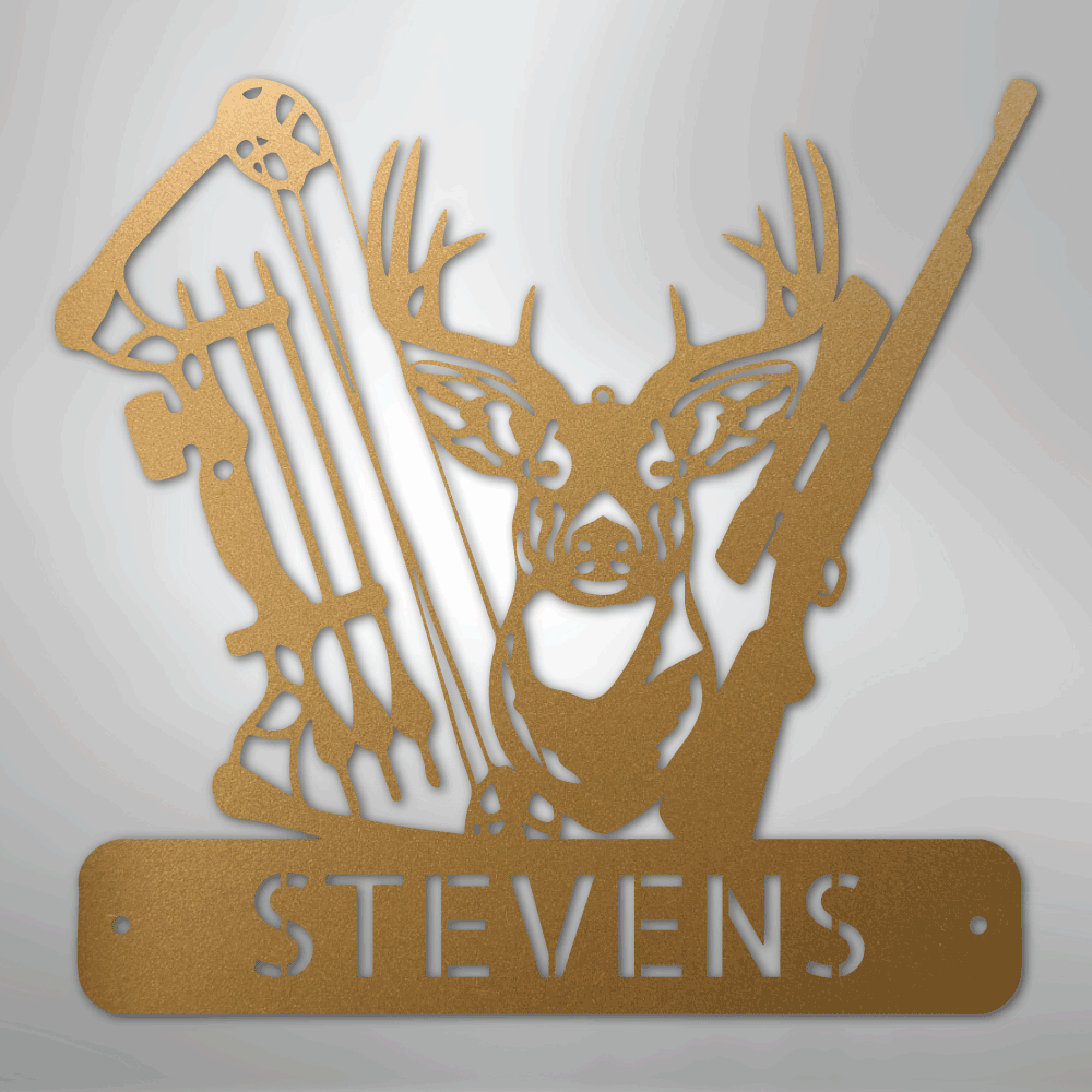 Deer Hunter Monogram - Steel Sign - Kim’s Signature Beauty & Accessories